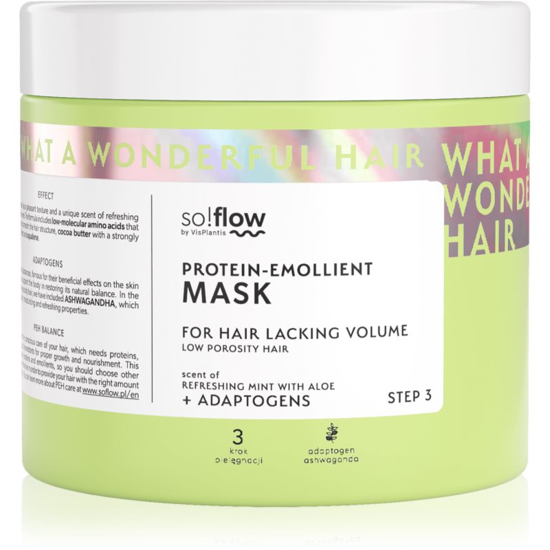 so!flow Low Porosity Mask maska pro vlasy bez objemu 400 ml