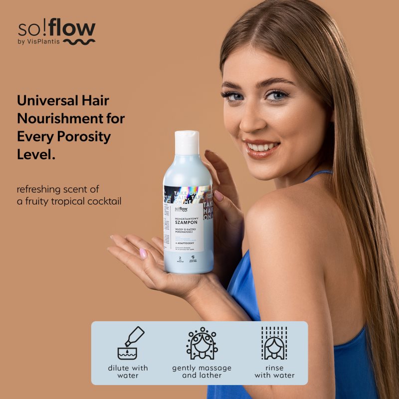 so!flow Humectant Shampoo for All Hair Types hydratační šampon pro všechny typy vlasů 400 ml (obrázek 4)