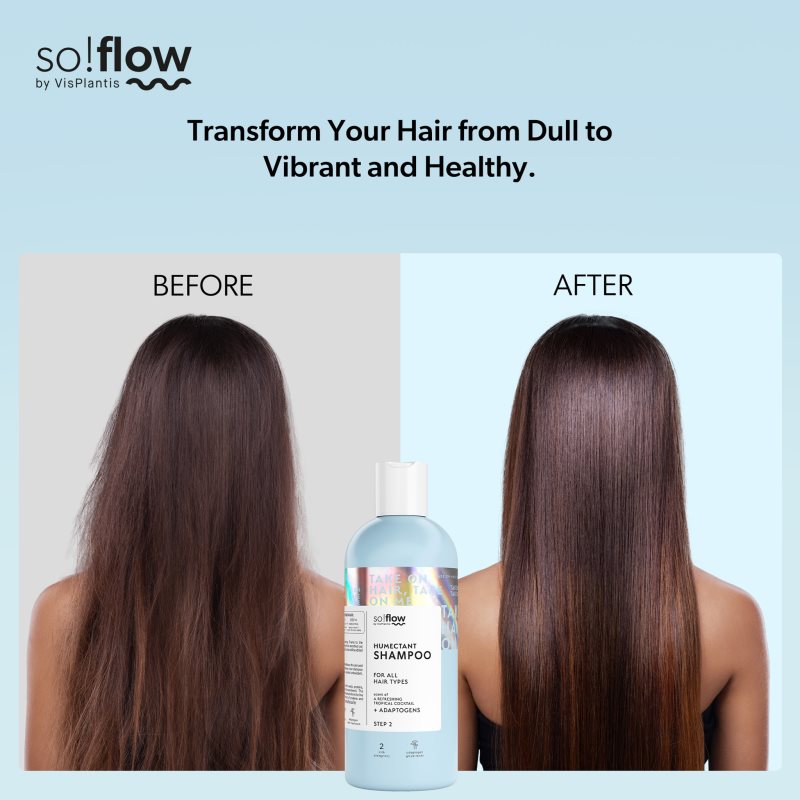 so!flow Humectant Shampoo for All Hair Types hydratační šampon pro všechny typy vlasů 400 ml (obrázek 6)