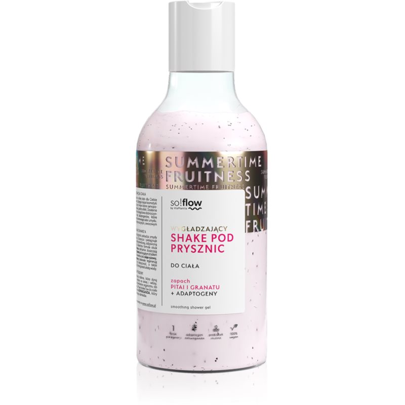 so!flow Smoothing Shower Shake sprchový gel pro všechny typy pokožky Pithaja & Pomegranate 400 ml