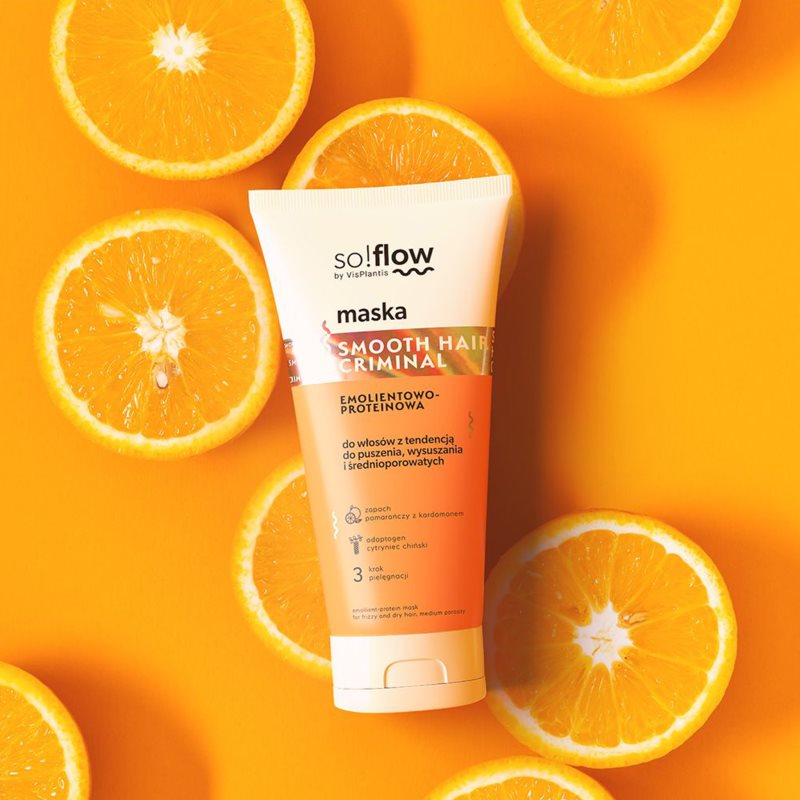 so!flow Frizz glättende Maske gegen strapaziertes Haar 200 ml