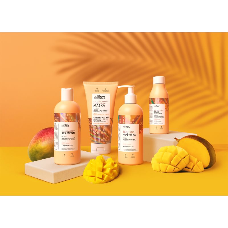 so!flow Medium Porosity Hair Protein-Emollient Mask maska na vlasy proti krepatění 200 ml (obrázek 5)