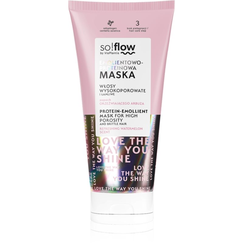 so!flow High Porosity Hair Protein-Emollient Mask stärkende Maske für brüchiges und strapaziertes Haar 200 ml