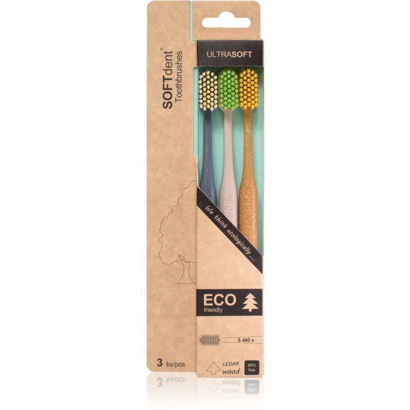 SOFTdent ECO Ultra Soft toothbrush 3 pc
