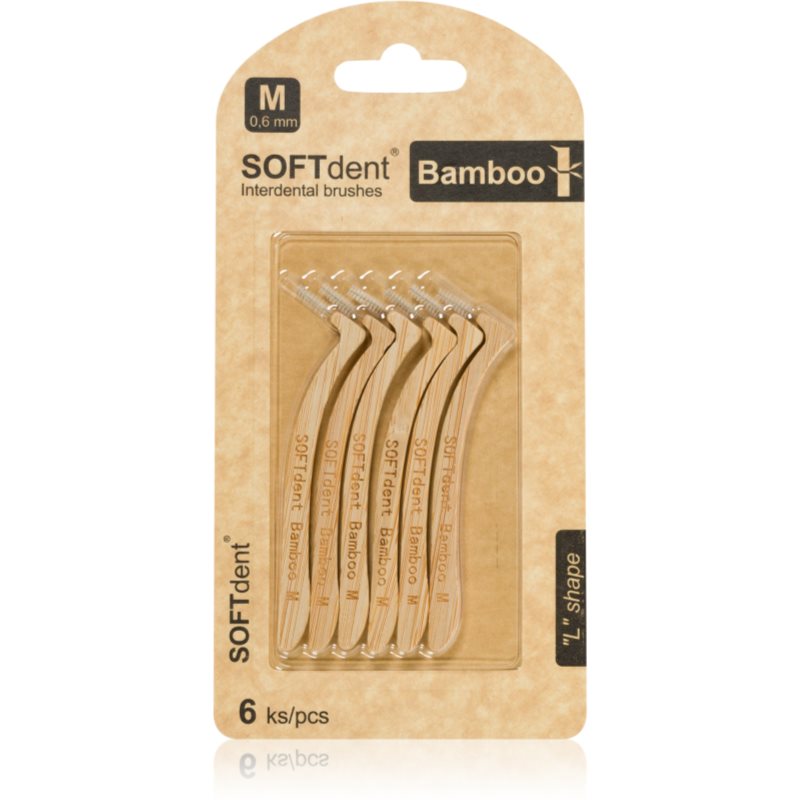 SOFTdent Bamboo Interdental Brushes interdental brushes from bamboo 0,6 mm 6 pc
