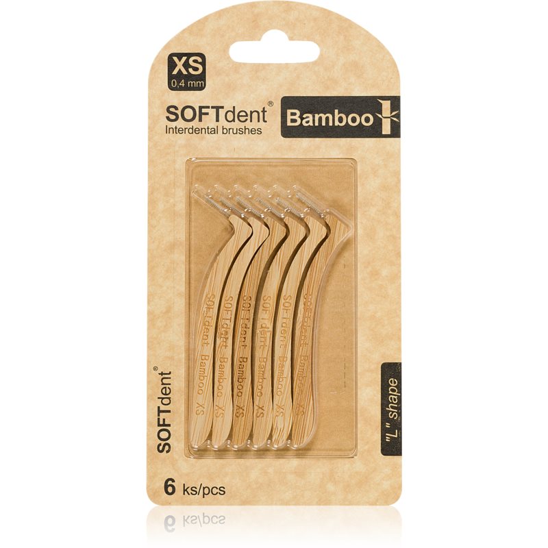 SOFTdent Bamboo Interdental Brushes interdental brushes from bamboo 0,4 mm 6 pc
