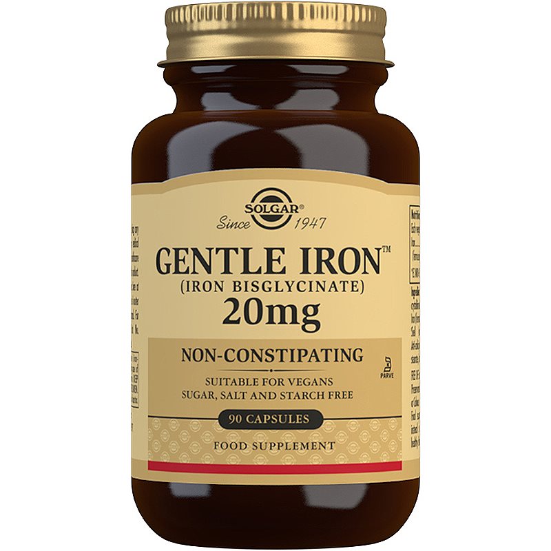 Solgar Gentle Iron 20 mg kapsle pro podporu krvetvorby 90 cps