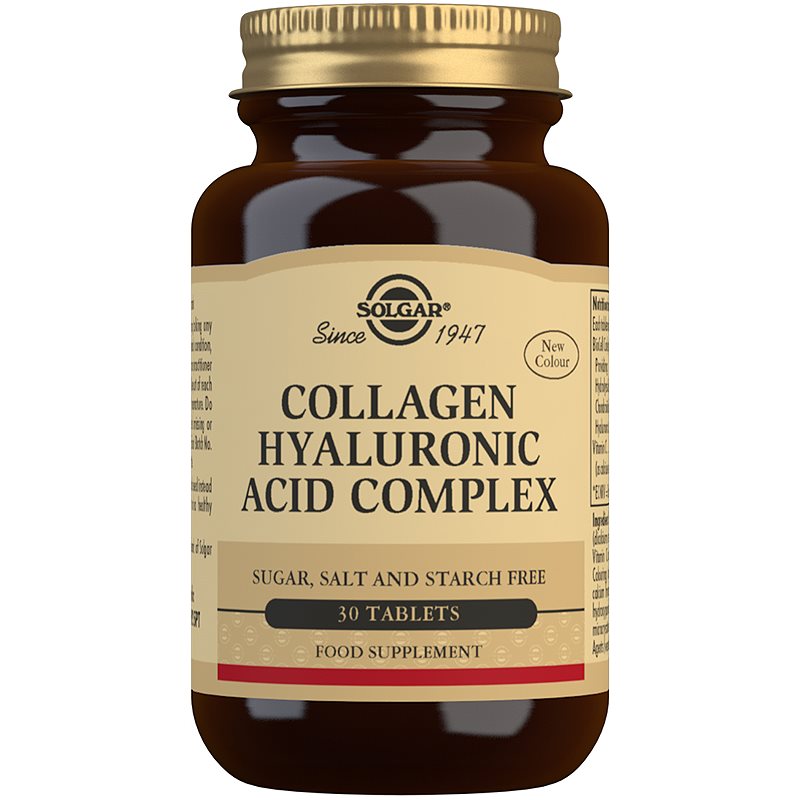Solgar Collagen Hyaluronic Acid Complex tablety pre krásne vlasy, pleť a nechty 30 tbl