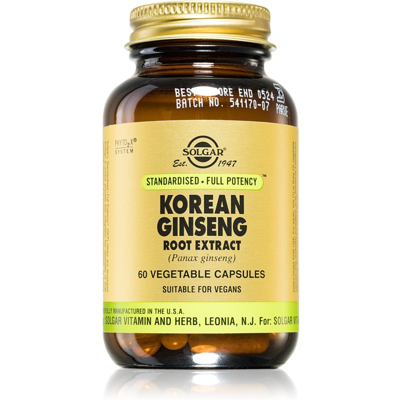 Solgar Korean Ginseng Root extract doplněk stravy pro podporu imunitního systému 60 cap