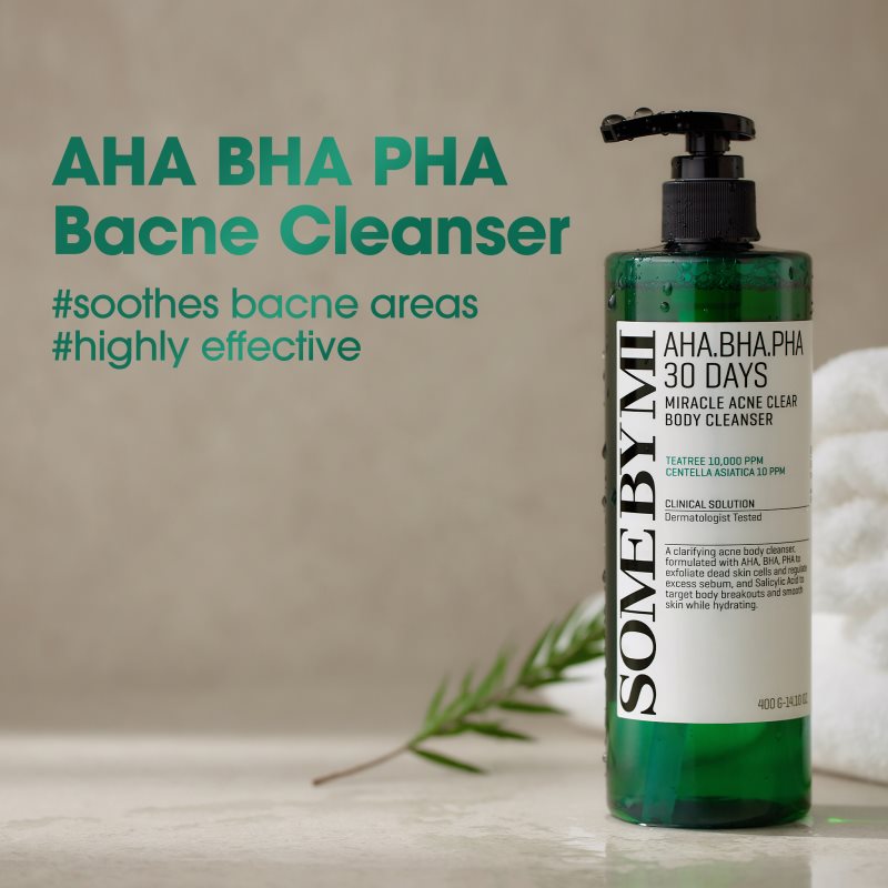  Some By Mi Aha∙bha∙pha 30 Days Miracle Acne Clear Body Cleanser Foaming Cleansing Gel For Problem And Oily Skin 400 G 