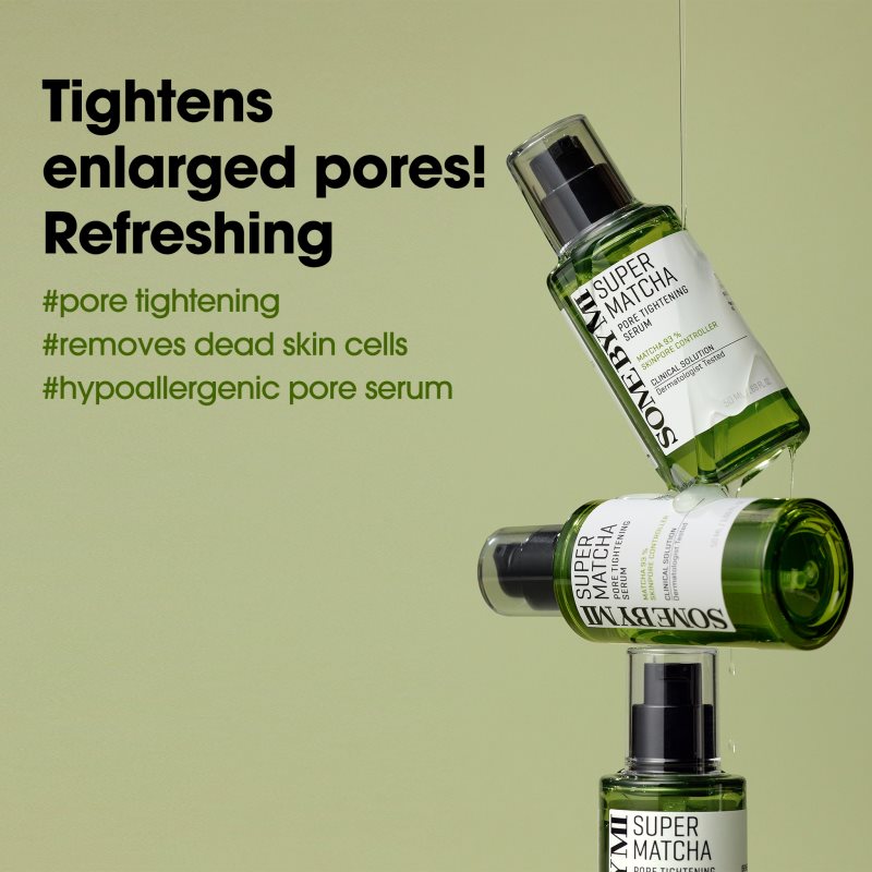 Some By Mi Super Matcha Pore Tightening Serum zklidňující sérum proti lesknutí pleti a rozšířeným pórům 50 ml (obrázek 4)