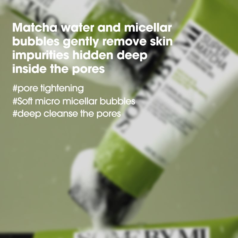 Some By Mi Super Matcha Pore Clean Cleansing Gel jemný čisticí gel na rozšířené póry 100 ml (obrázek 4)