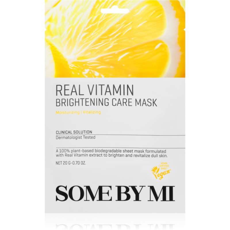 Some By Mi Clinical Solution Vitamin Brightening Care Mask rozjasňující plátýnková maska s antioxidačním účinkem 20 g