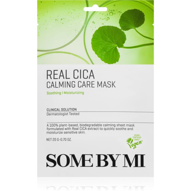 Some By Mi Clinical Solution Cica Calming Care Mask Lindrande arkmask för ansiktet känslig hud 20 g female