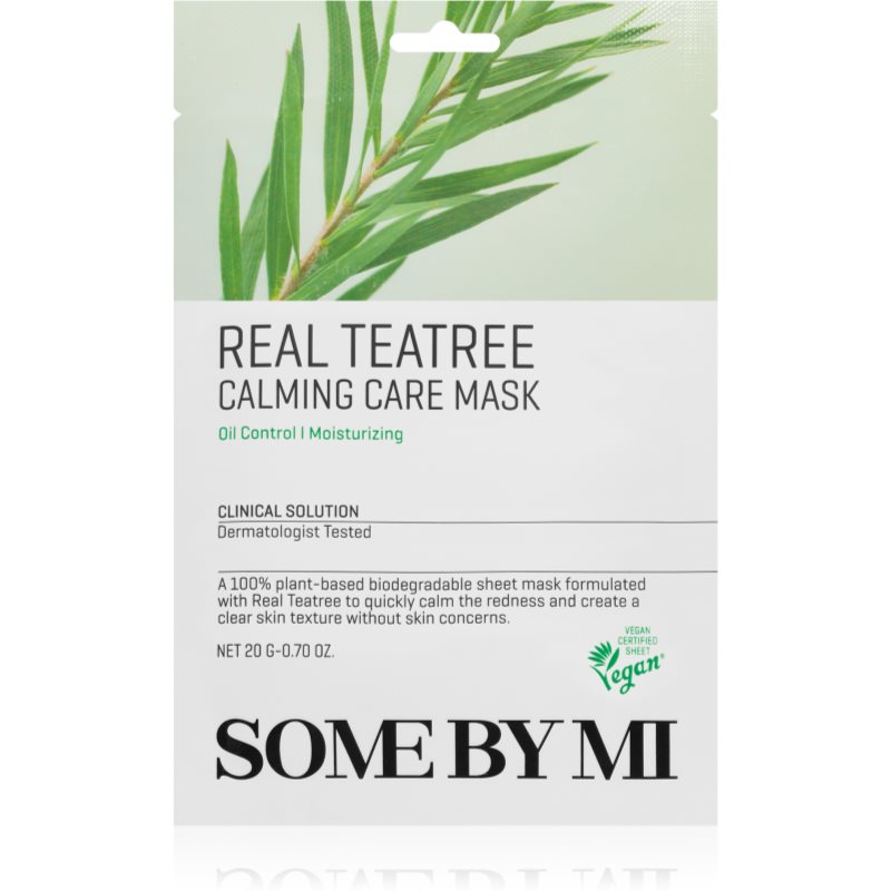 Some By Mi Clinical Solution Teatree Calming Care Mask Lindrande arkmask för ansiktet problematisk hud, akne 20 g female