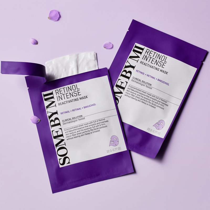 Some By Mi Retinol Intense Reactivating Mask Anti-wrinkle Sheet Mask For Mature Skin 22 G