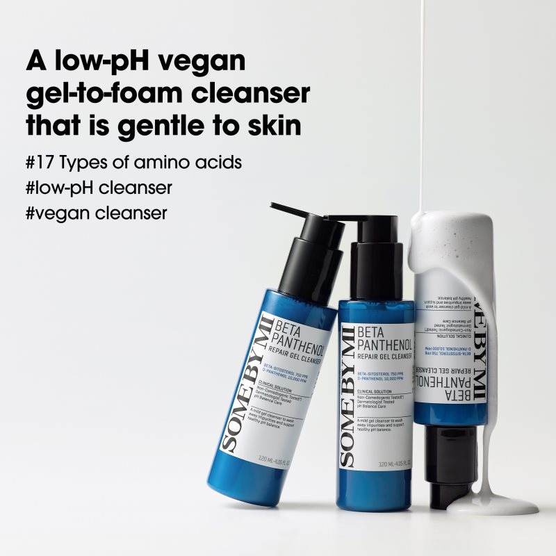 Some By Mi Beta Panthenol Repair Gel Cleanser jemný čisticí gel pro citlivou pleť 120 ml (obrázek 4)