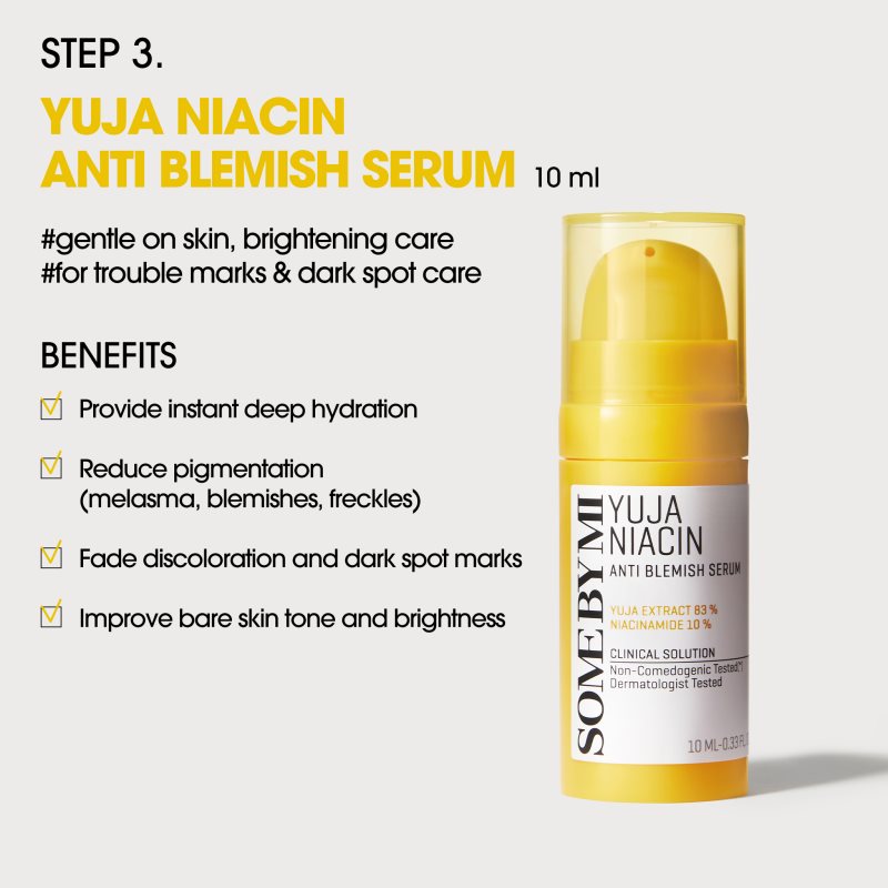 Some By Mi Yuja Niacin Anti Blemish Starter Kit cestovní sada pro sjednocení barevného tónu pleti (obrázek 5)