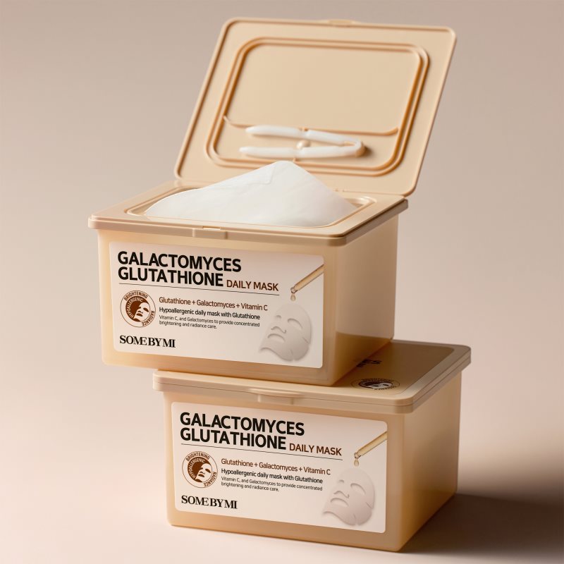 Some By Mi Galactomyces Glutathione Daily Mask Pack fehérítő gézmaszk nagy csomagolás 30 db termék 2. képe