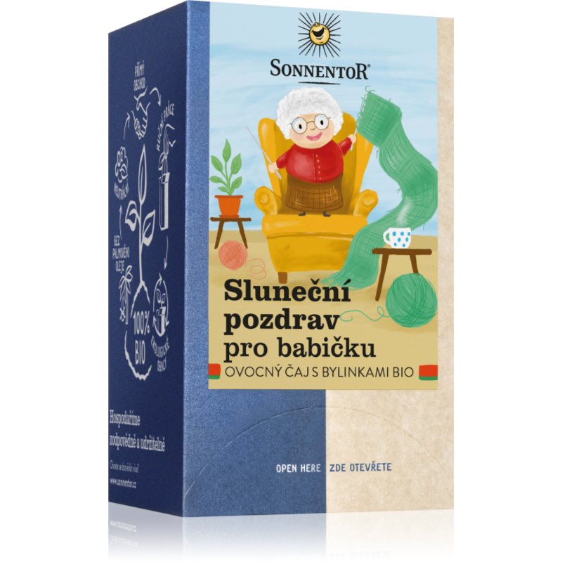 SONNENTOR Slnečný pozdrav pre babku porciovaný čaj v BIO kvalite 18 ks