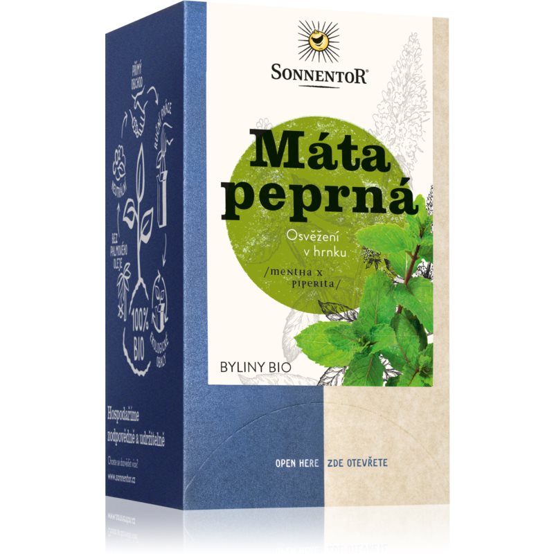 SONNENTOR Máta peprná BIO bylinný čaj dvoukomorový sáček 18x1 g
