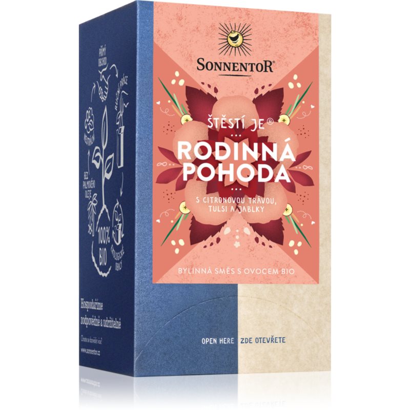 SONNENTOR Šťastie je ® rodinná pohoda BIO bylinný čaj 18x1.5 g