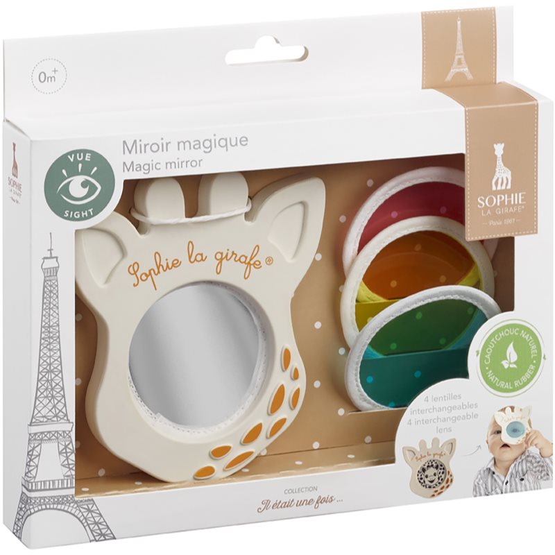 Sophie La Girafe Vulli Magic Mirror огледалце за деца от раждането им Blue, Pink, Yellow 3 бр.