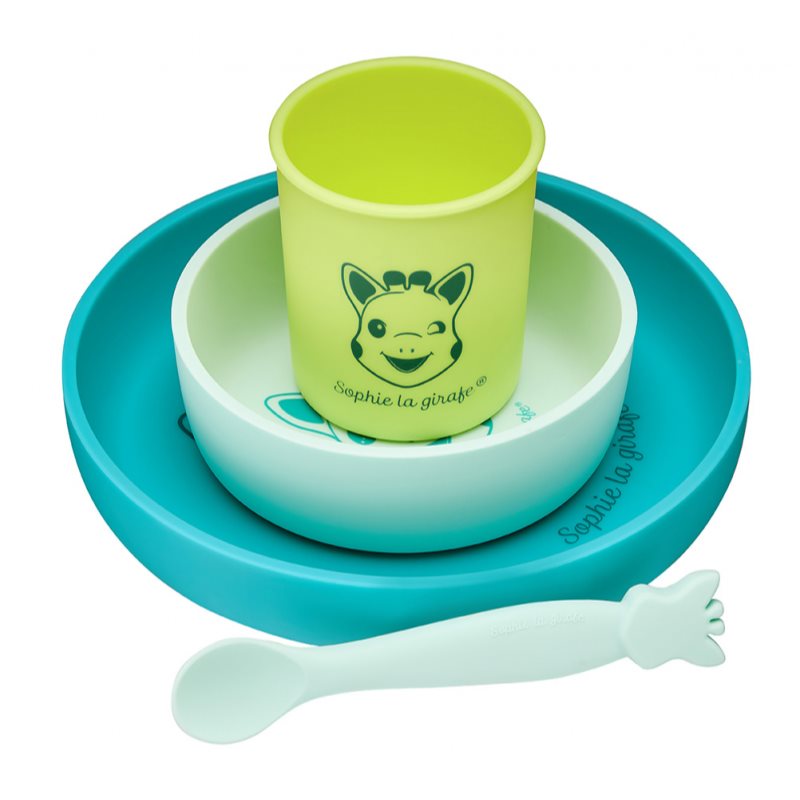 Sophie La Girafe Vulli Silicone Meal Set Set De Repas Green 6m+