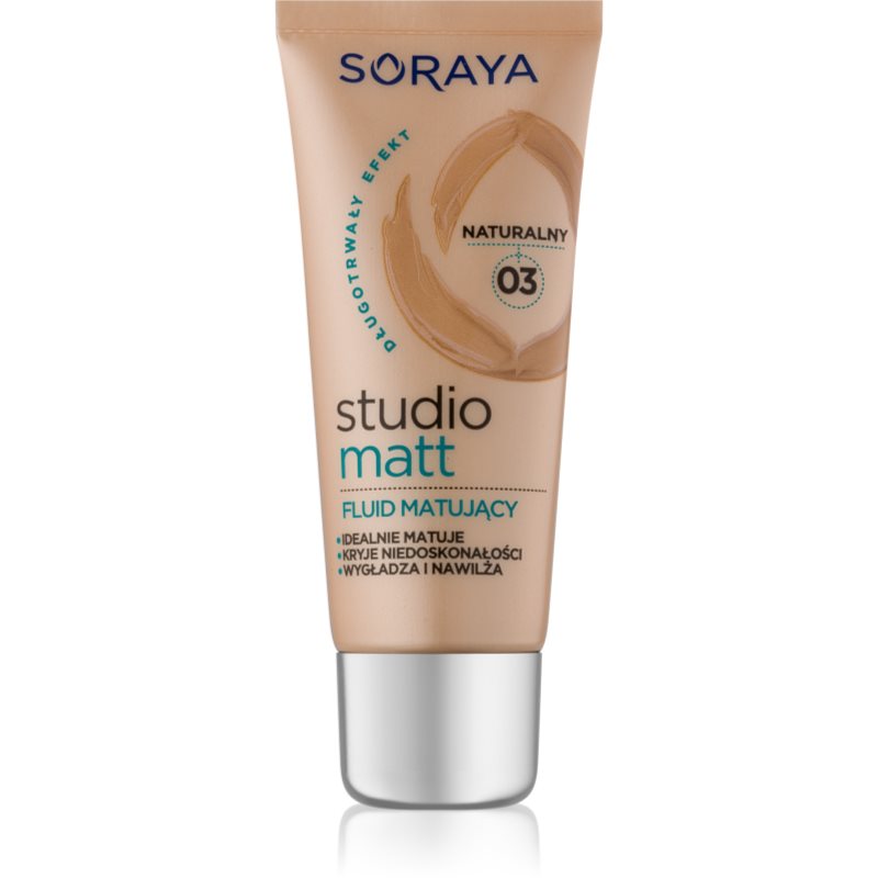 

Soraya Studio Matt тональний крем з матуючим ефектом з вітаміном Е відтінок 03 Natural