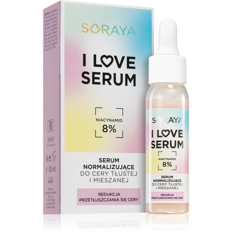 Soraya I Love Serum флюїд, нормалізуючий діяльність сальних залоз 8% Niacinamid 30 мл