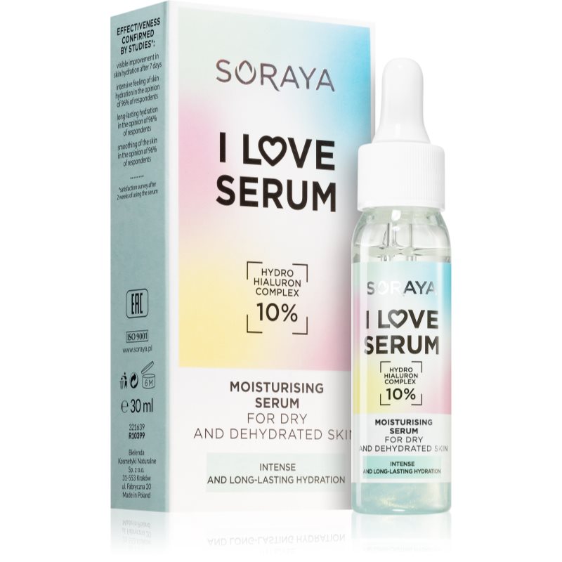 Soraya I Love Serum hydratisierendes Serum 10% Hydro Hyaluron Complex 30 ml