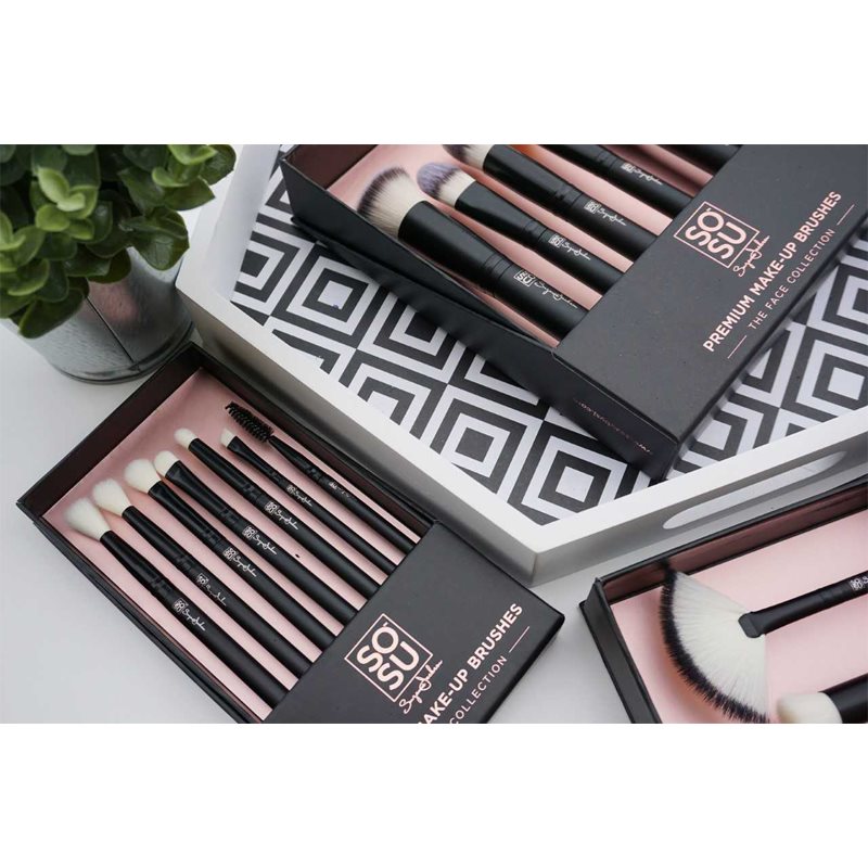 SOSU Cosmetics Premium Brushes The Face Collection Brush Set For The Perfect Look 5 Pc