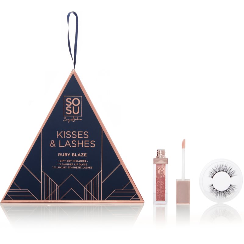 SOSU Cosmetics Limited Edition Kisses & Lashes gift set Ruby Blaze
