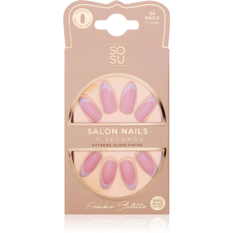 SOSU Cosmetics Salon Nails umělé nehty odstín Frenchie 24 ks