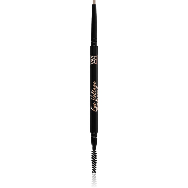 SOSU Cosmetics Eye Voltage олівець для брів з пензликом 2 в 1 відтінок Dark 0,1 гр