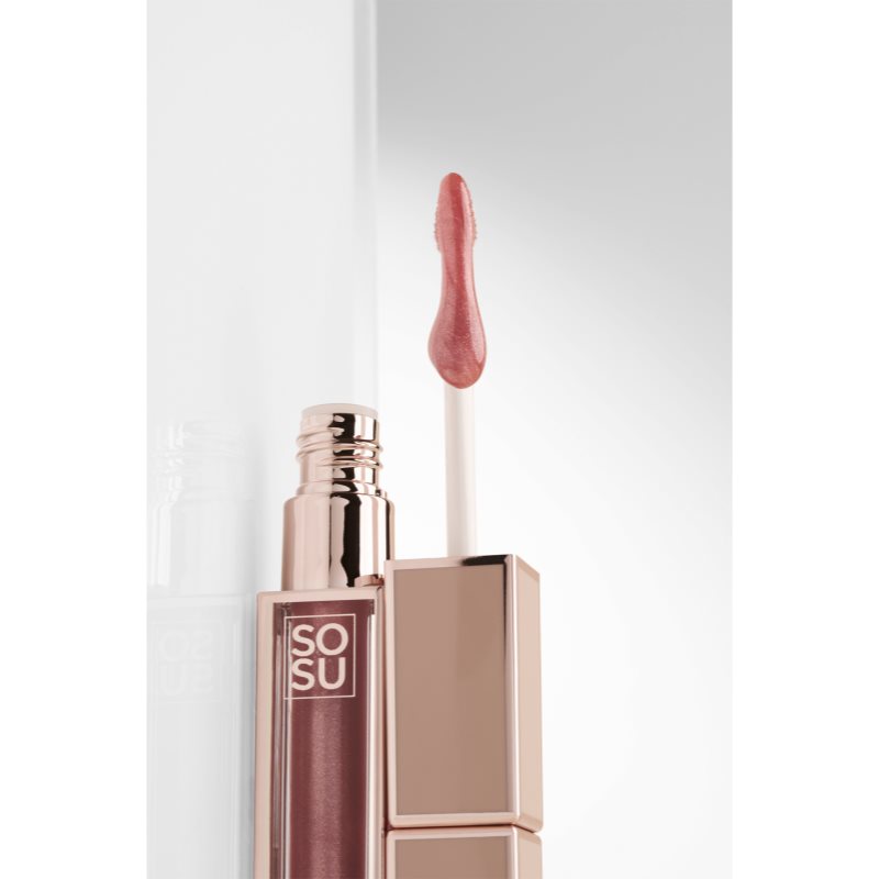 SOSU Cosmetics Shimmer Lip Glaze зволожуючий блиск для губ блискучий відтінок Rose Gold 6 мл