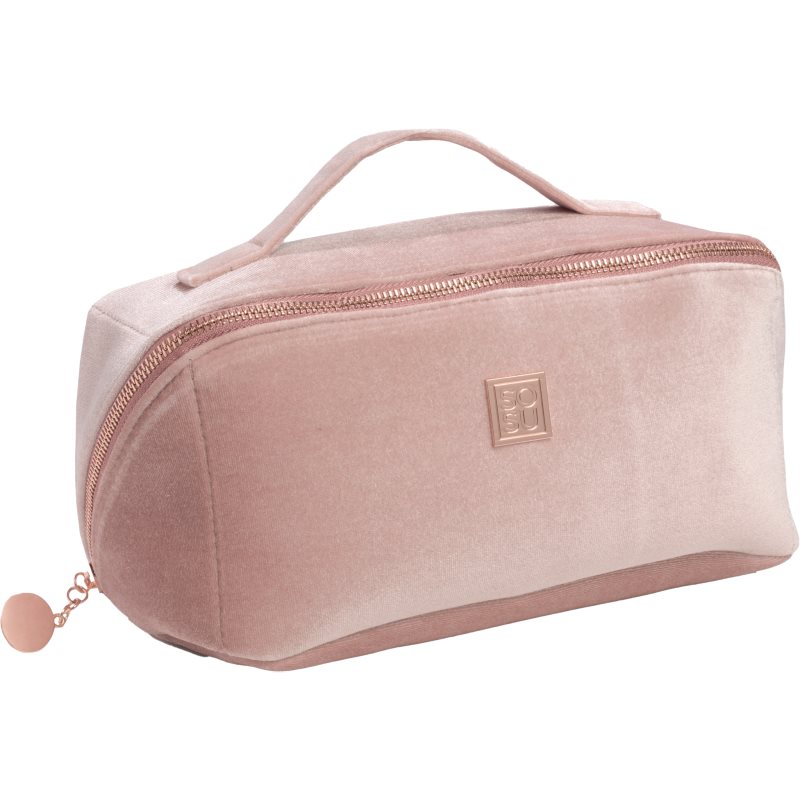 SOSU Cosmetics Luxury Velvet Vanity Bag велика жіноча косметичка відтінок Nude 1 кс