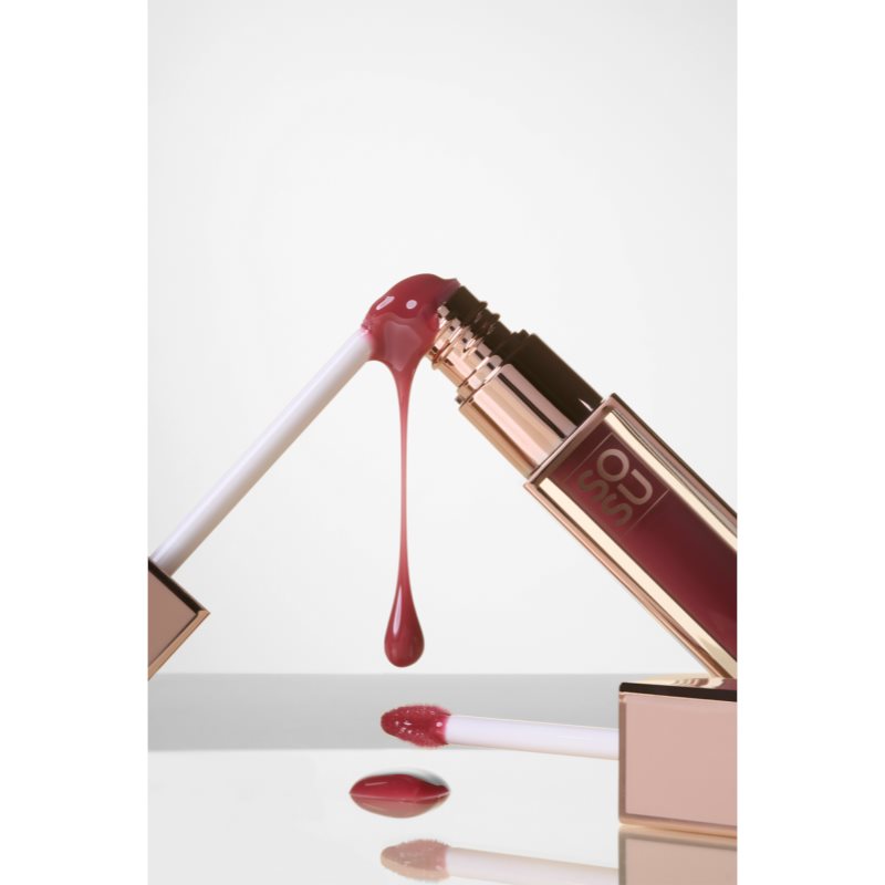 SOSU Cosmetics Satin Lip Glaze Hydrating Lip Gloss Shade Berry Sweet 6 Ml