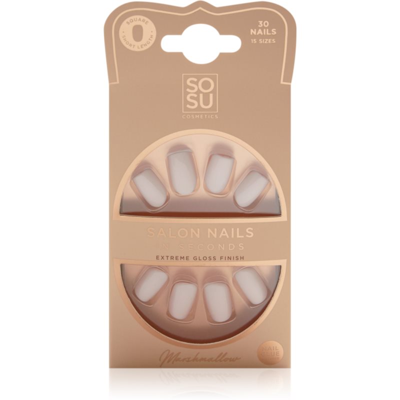 SOSU Cosmetics Salon Nails накладні нігті відтінок Marshmallow 30 кс