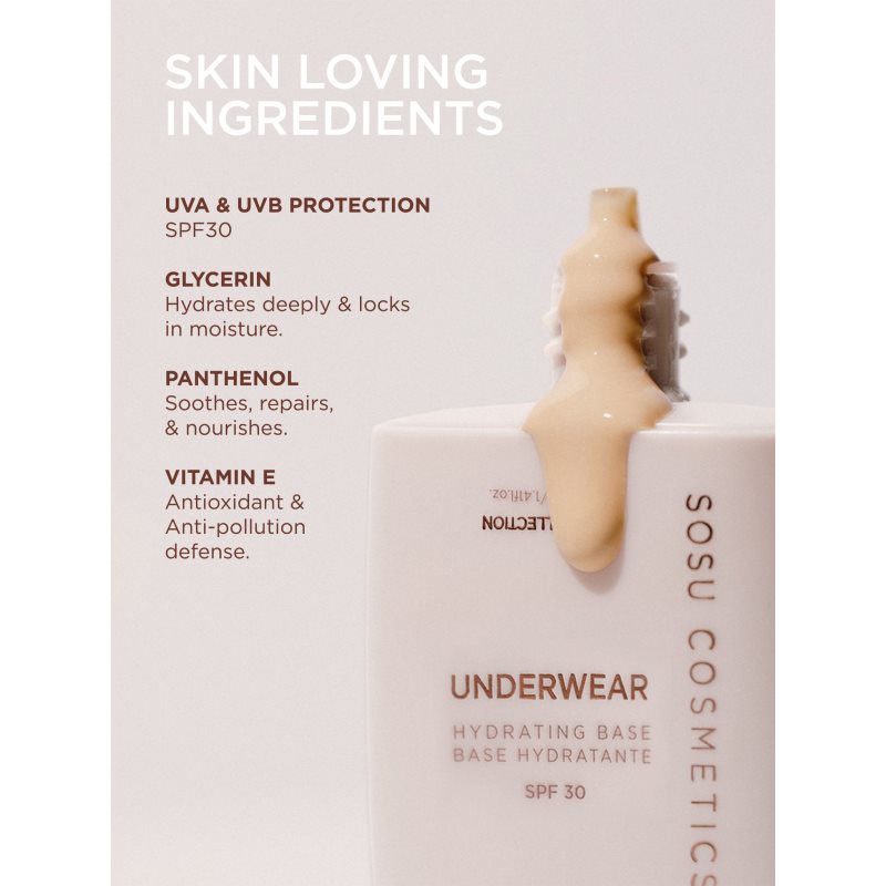 SOSU Cosmetics Underwear Hydrating Base podkladová báze s hydratačním účinkem SPF 30 40 ml (obrázek 8)