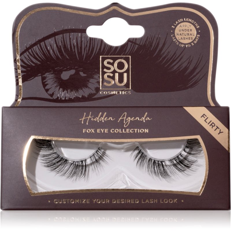SOSU Cosmetics Hidden Agenda Fox Eye Collection изкуствени мигли цвят Feline 1 бр.