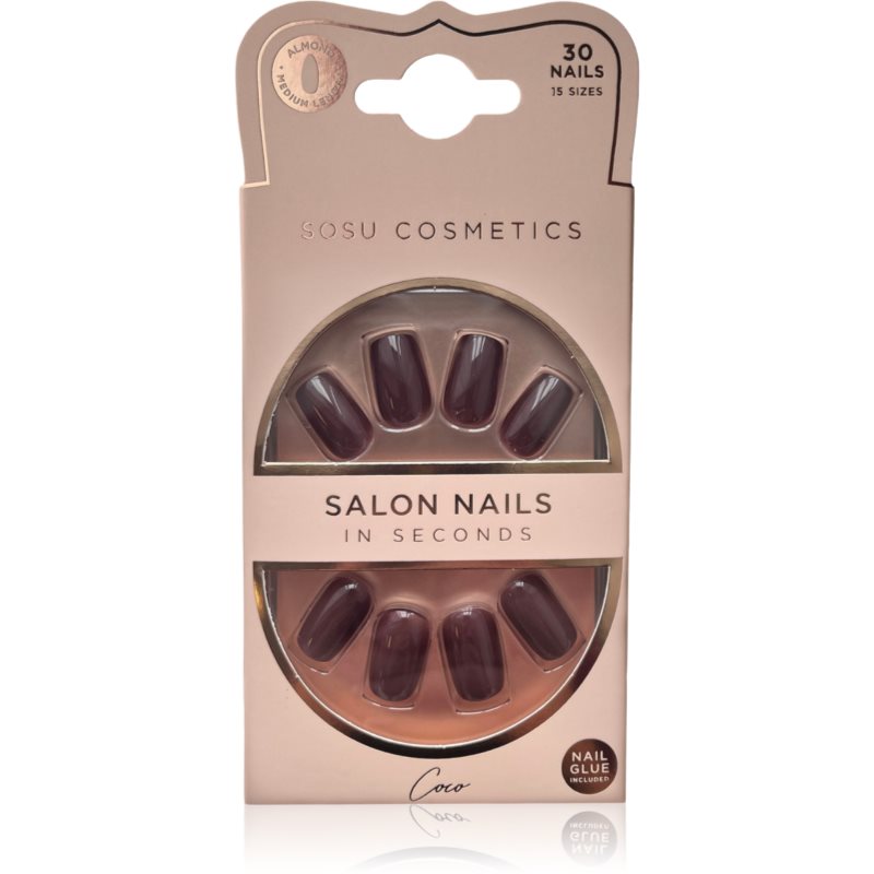 SOSU Cosmetics Salon Nails umetni nohti odtenek Coco 30 kos