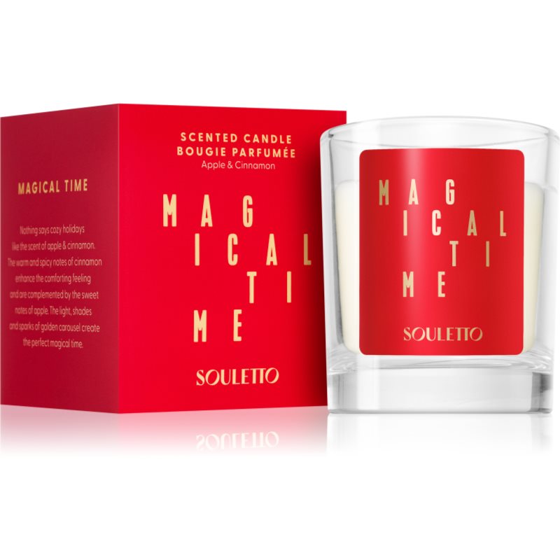 Souletto Magical Time Apple & Cinnamon scented candle 65 g
