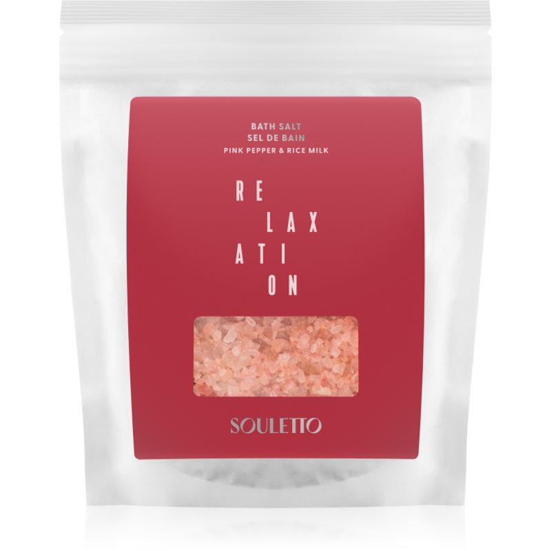 Souletto Pink Pepper & Rice Milk Bath Salt bath salts 500 g
