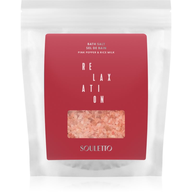 Souletto Pink Pepper & Rice Milk Bath Salt soľ do kúpeľa 500 g