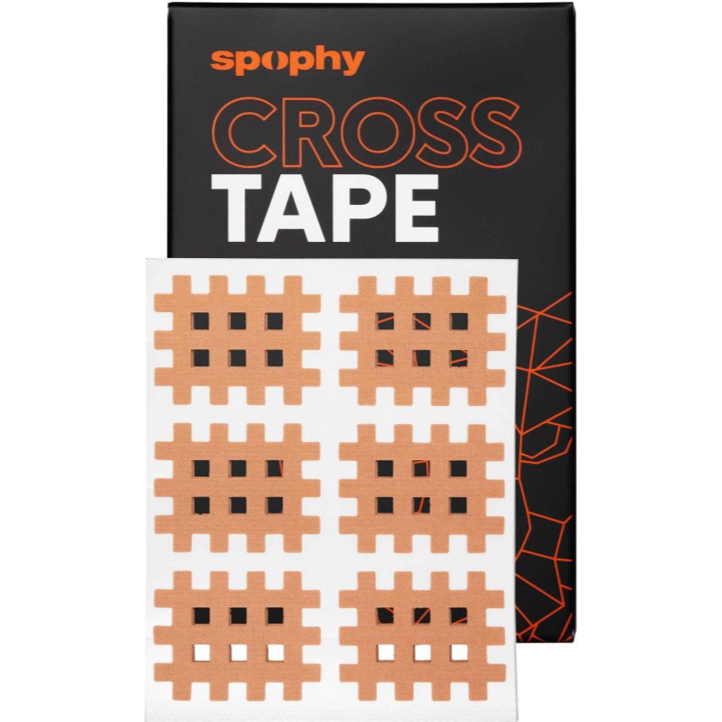 Spophy Cross Tape Ruban Quadrillé 3,6 Cm X 2,8 Cm 120 Pcs