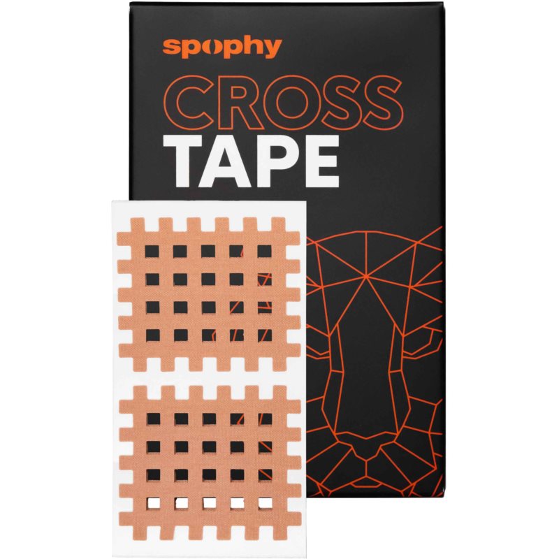 Spophy Cross Tape Ruban Quadrillé 5,2 Cm X 4,4 Cm 40 Pcs