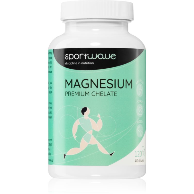 SportWave® Magnesium Premium Chelate kapsle pro podporu snížení míry únavy a vyčerpání 120 cps