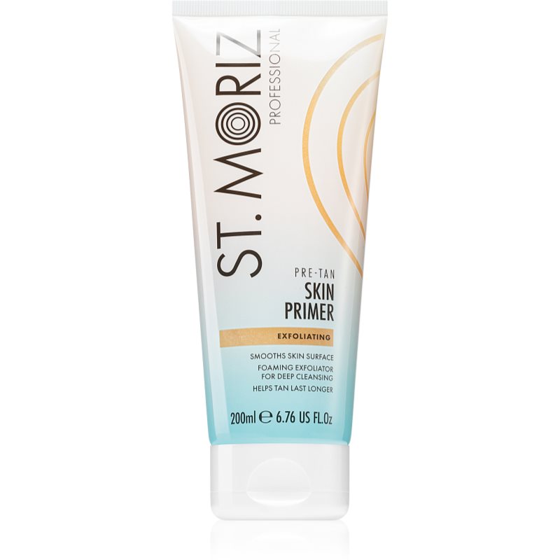 St. Moriz Pre-Tan Skin Primer odos paruošimo prieš naudojant savaiminio įdegio priemones šveitiklis 200 ml
