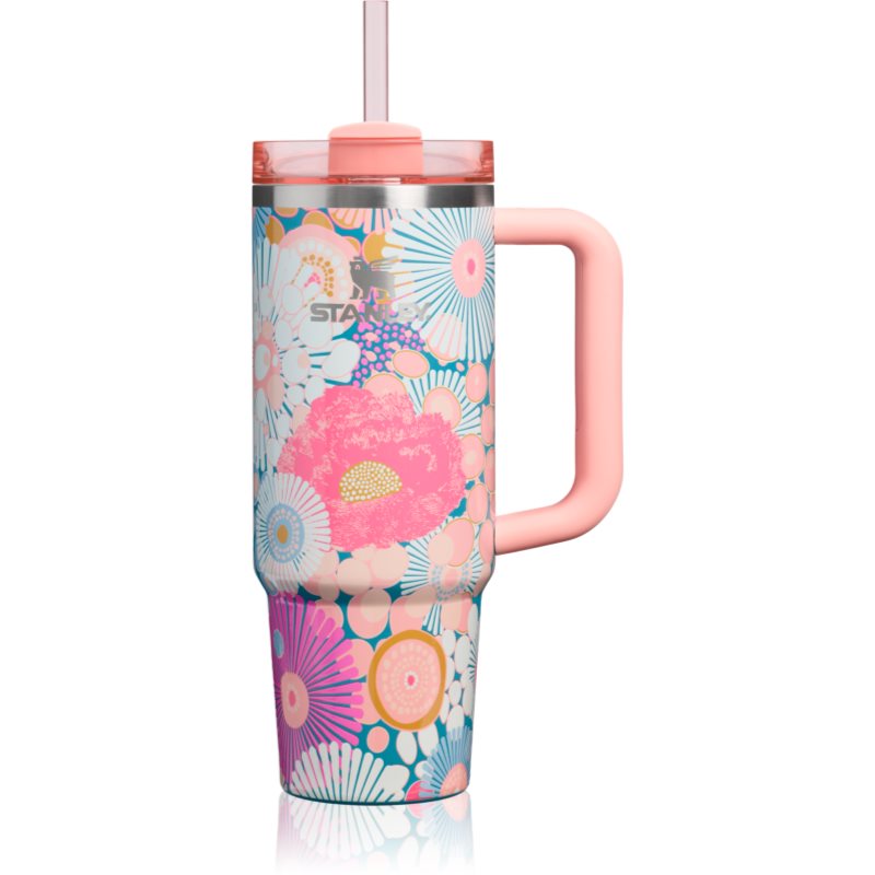 Stanley Quencher H2.O FlowState™ Tumbler tumbler z nehrdzavejúcej ocele s rúrkou stredný sorbet wildflower 1 ks